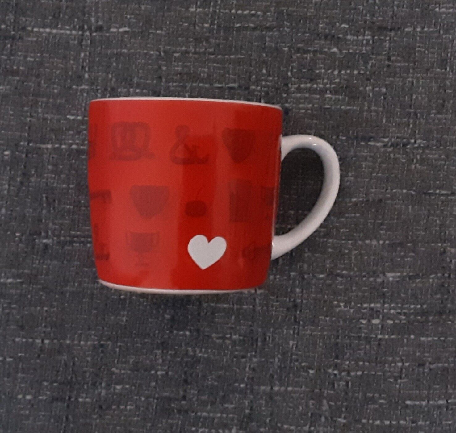 Starbucks Red Valentine's Day Heart Themed 7.8 Oz Mug