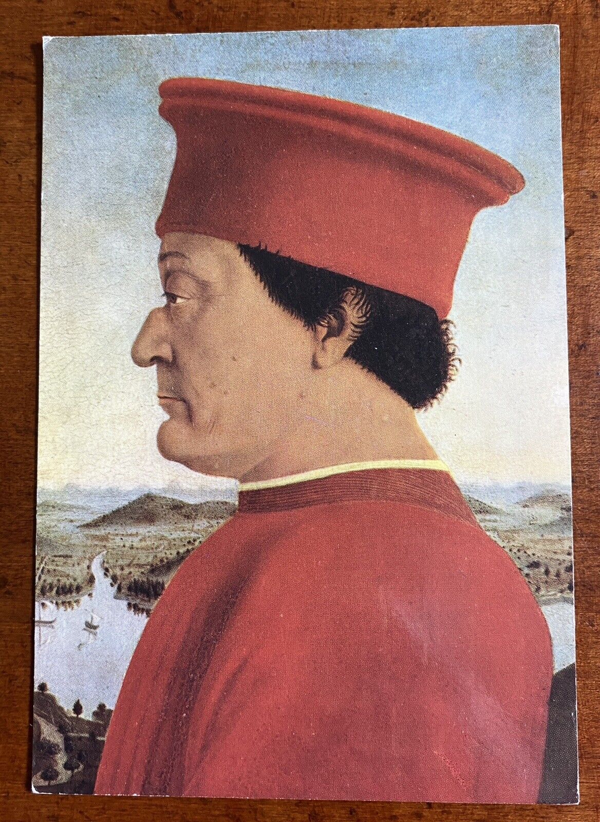 Vintage ART Postcard, PIERO della FRANCESCA, Duke of Urbino, Renaissance, UNPOST