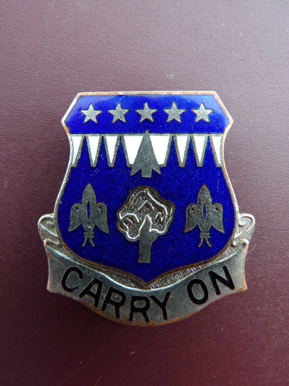WWII US Army 359th Infantry Regt Crest Badge Unit Pin Uniform DI Military DUI PB