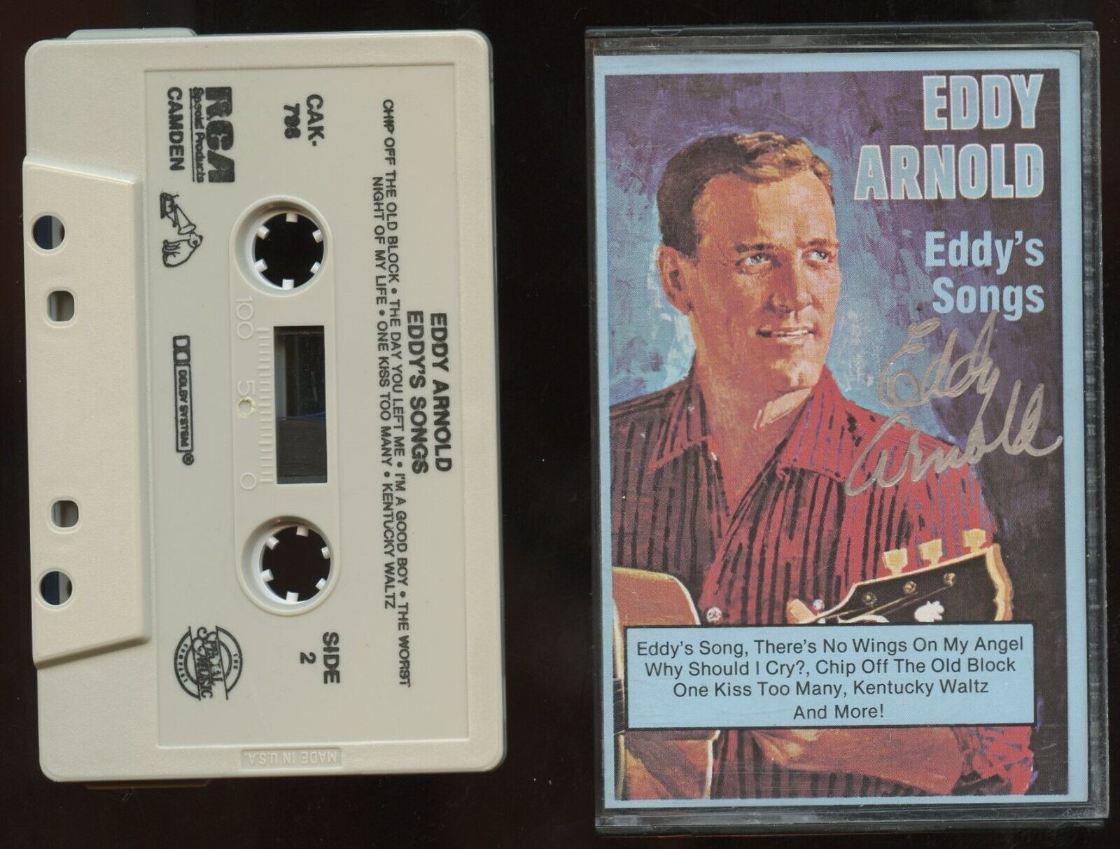 Eddy Arnold signed autographed Eddy\'s Songs Album Cassette Tape BAS Stickered