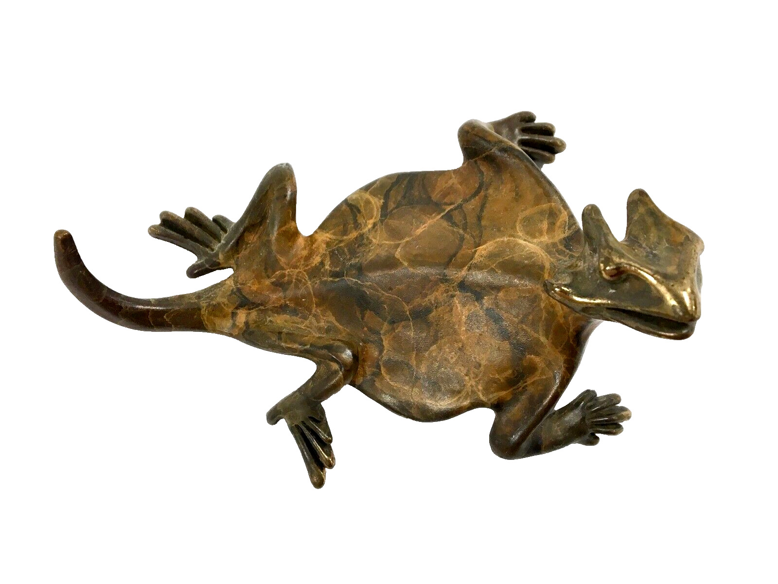 MCM Michael Story Petite Small Bronze Lizard Horned Toad Figurine Art Sculpture
