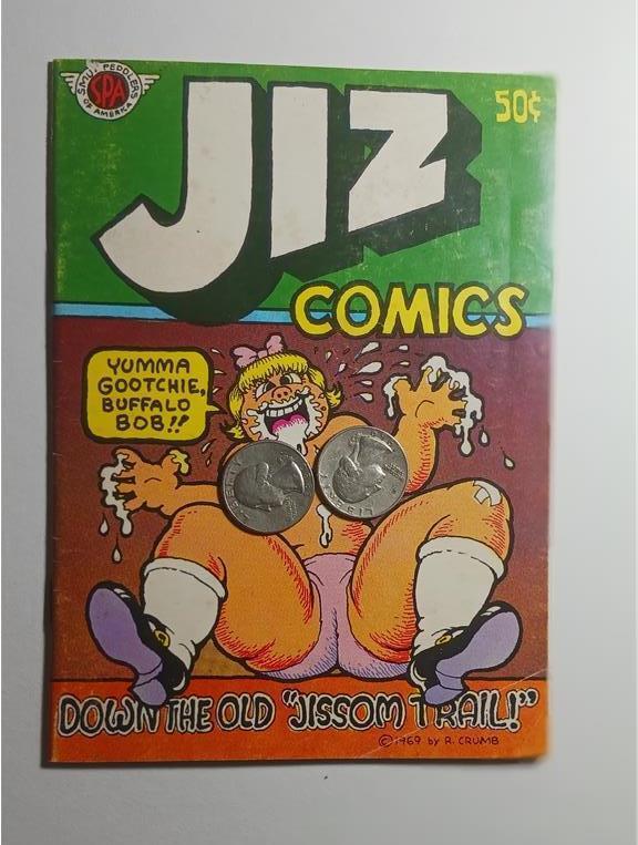 JIZ COMICS UNDERGROUND COMIC #1 1969 2ND PRINTING ROBERT CRUMB F/VF 7.0