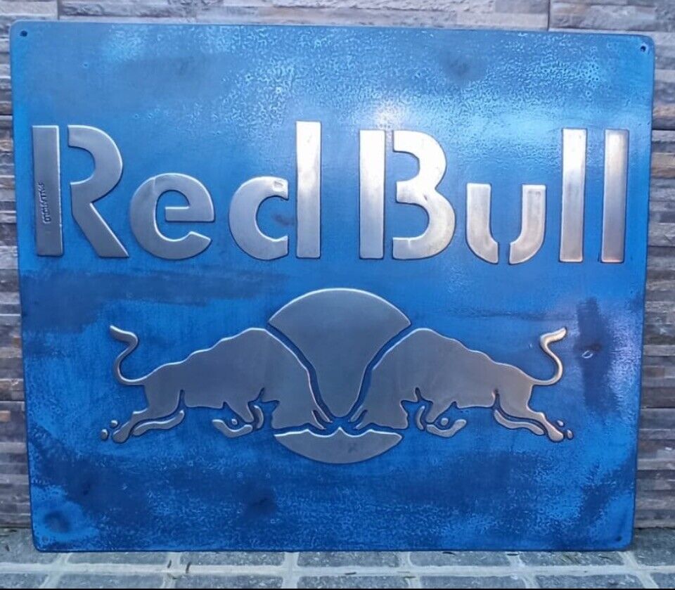 vintage Red Bull Metal Sign