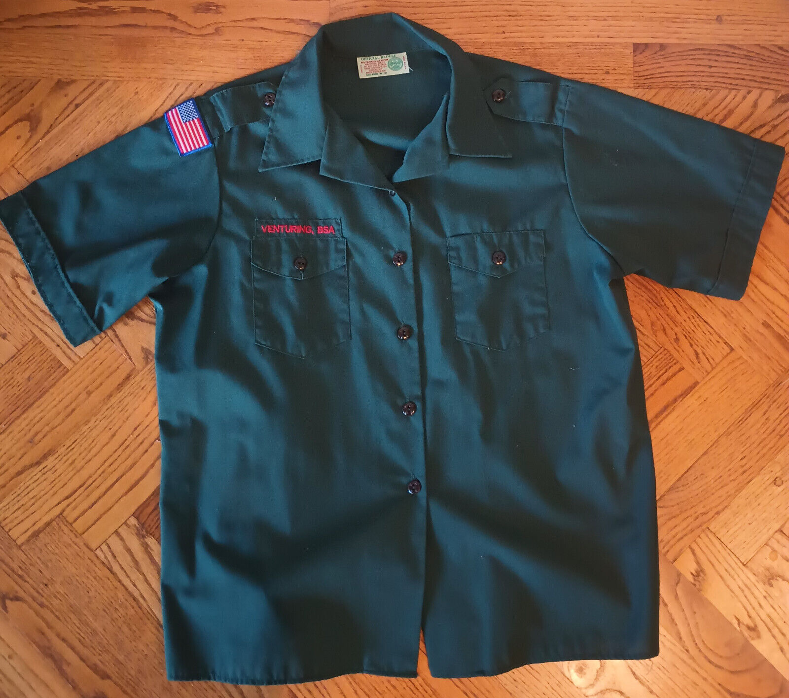Vintage Venturing Uniform Shirt BSA Boy Scouts of America,  Size 38/40