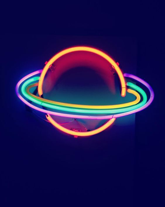 CoCo Saturn Planet Stellar Star Acrylic Neon Sign 14\