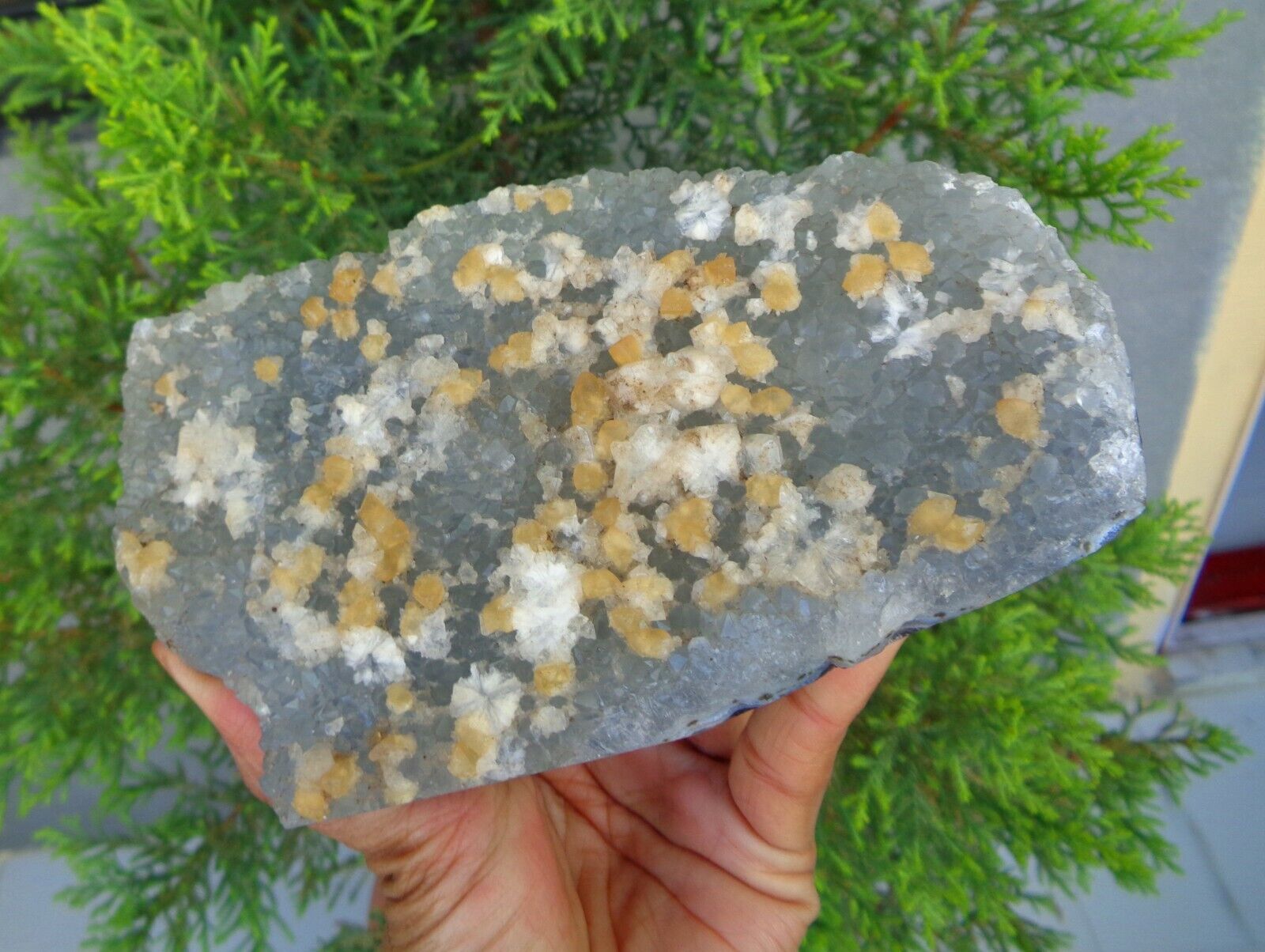 Calcite Crystals On Matrix Minerals Specimen #H3