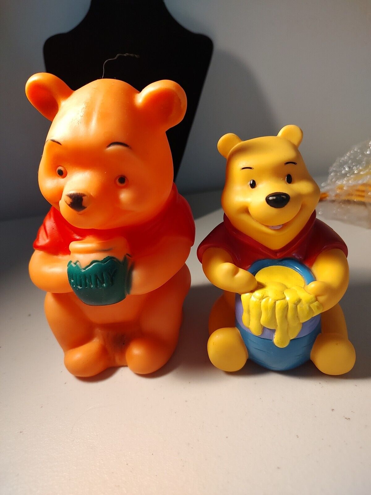 Lot Of 2 Vintage Rubber Winnie The Pooh Figures Pre Owned