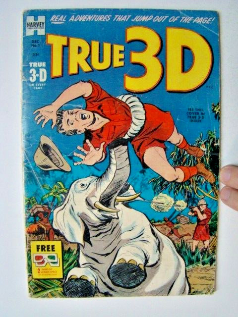 True 3-D #1 Bob Powell Art Harvey Comics 1953 GD