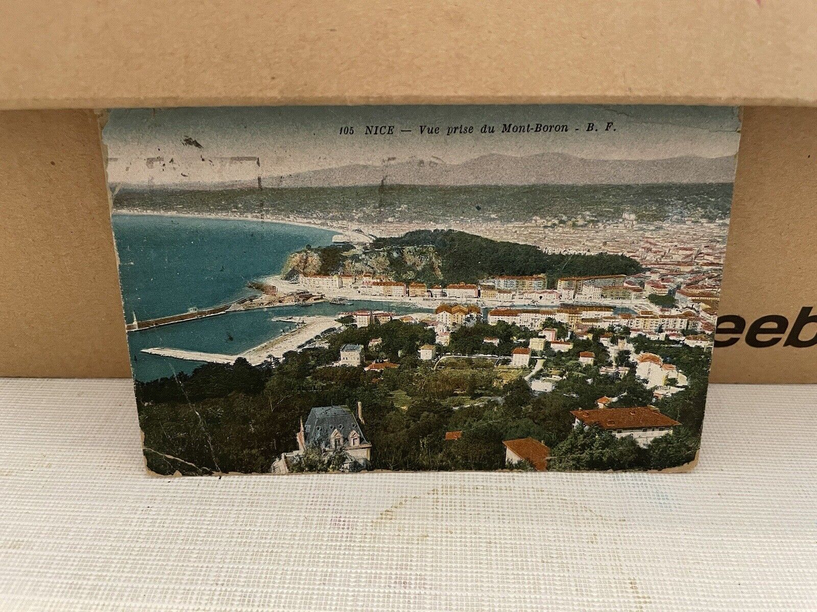 Vtg Postcard Aerial View Nice France 1920