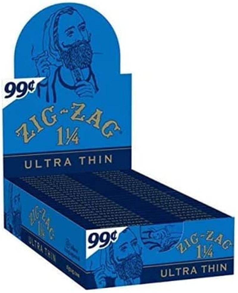 ZIG-ZAG Rolling Papers, Ultra-Thin, 1 ¼-Inch Size, Pack of 24