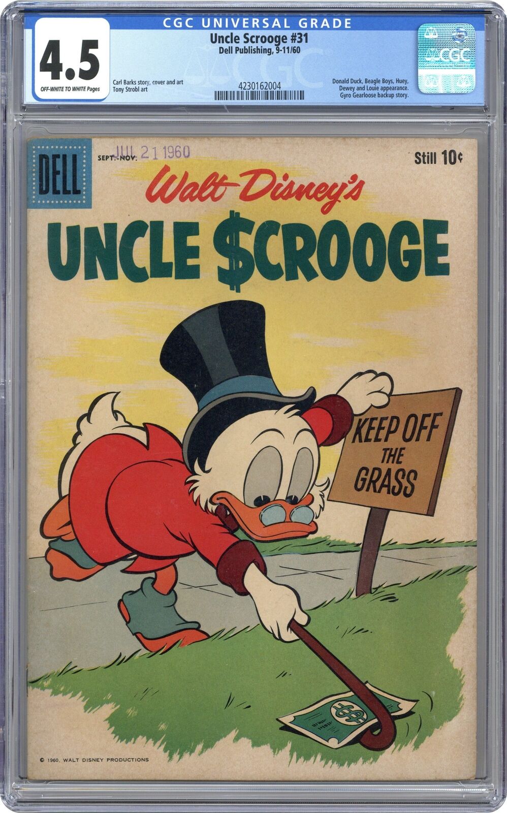 Uncle Scrooge #31 CGC 4.5 1960 4230162004