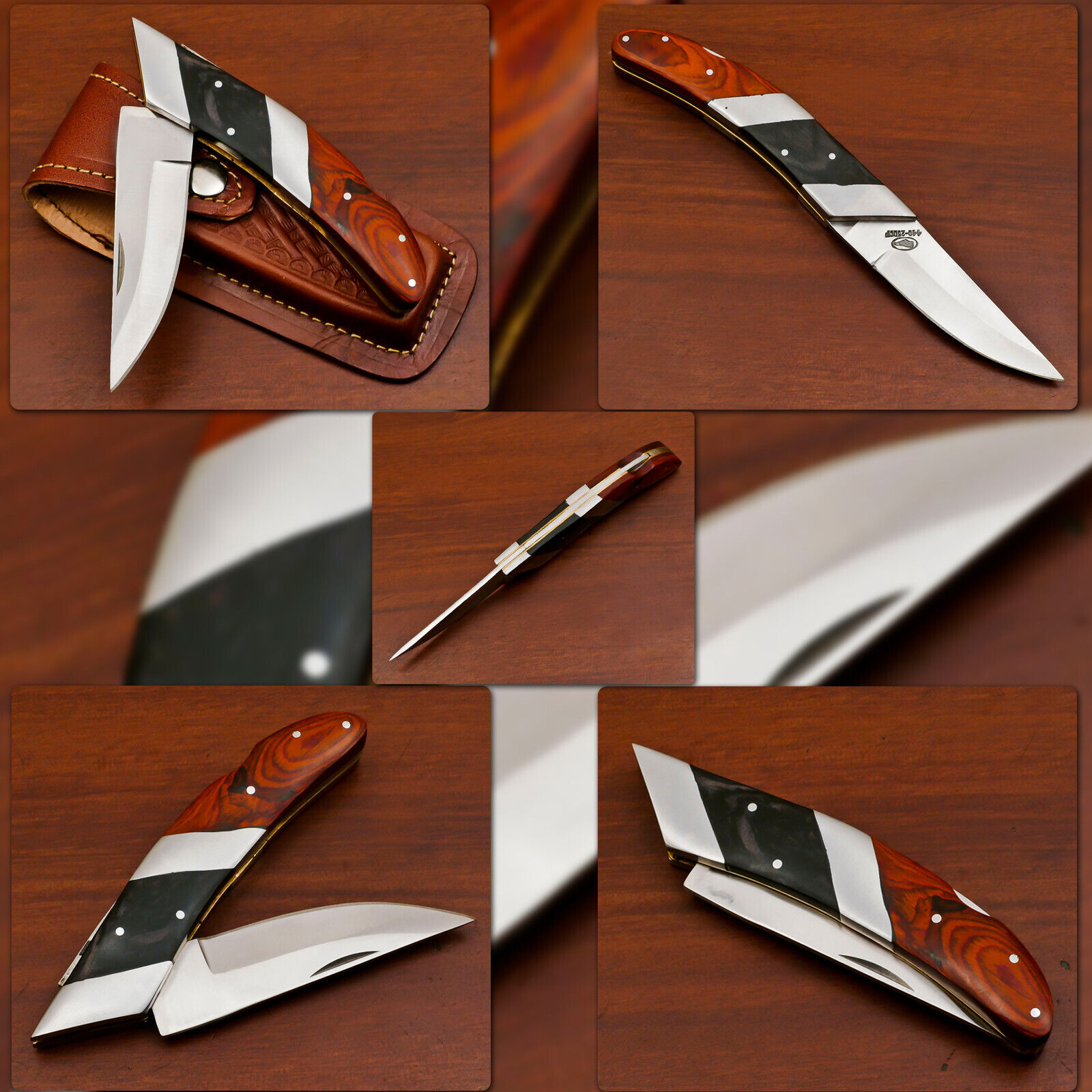 Rody Stan LOT OF 10 HAND MADE D2 STEEL BLADE FOLDING POCKET KNIFE - BACK LOCK -