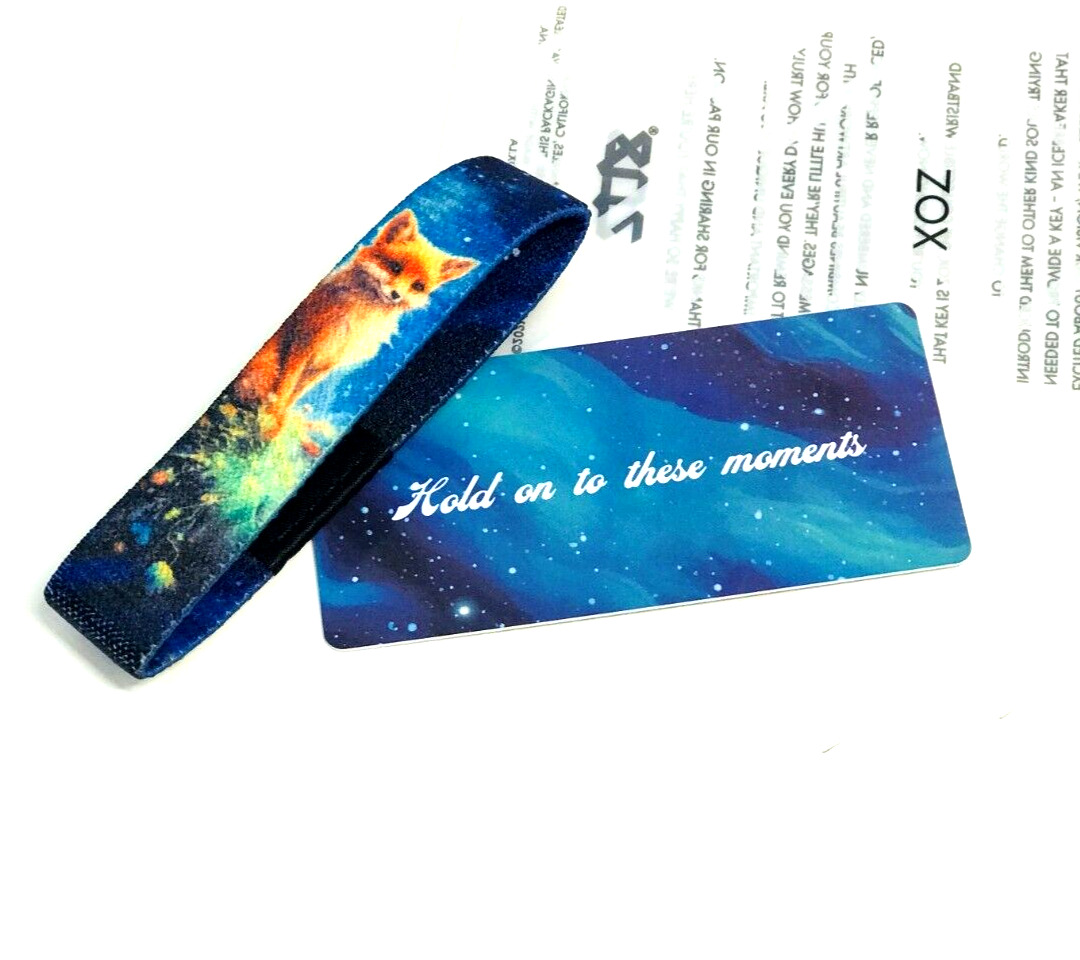 ZOX **HOLD ON TO THESE MOMENTS** Silver Medium Single Wristband w/Card FOX