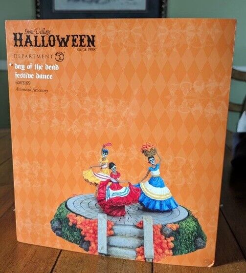 RETIRED Department 56 Snow Village Halloween-Day of the Dead Festive Dance