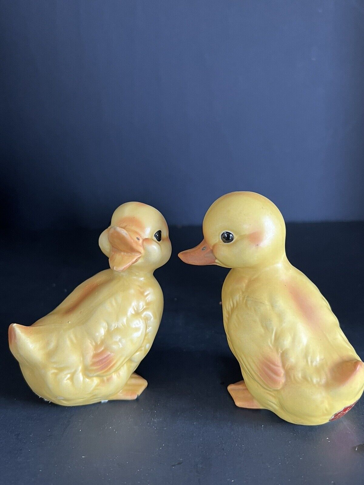 Vintage Lefton Duckling Chicks Figurines Easter Yellow Ducks Japan 3.5\