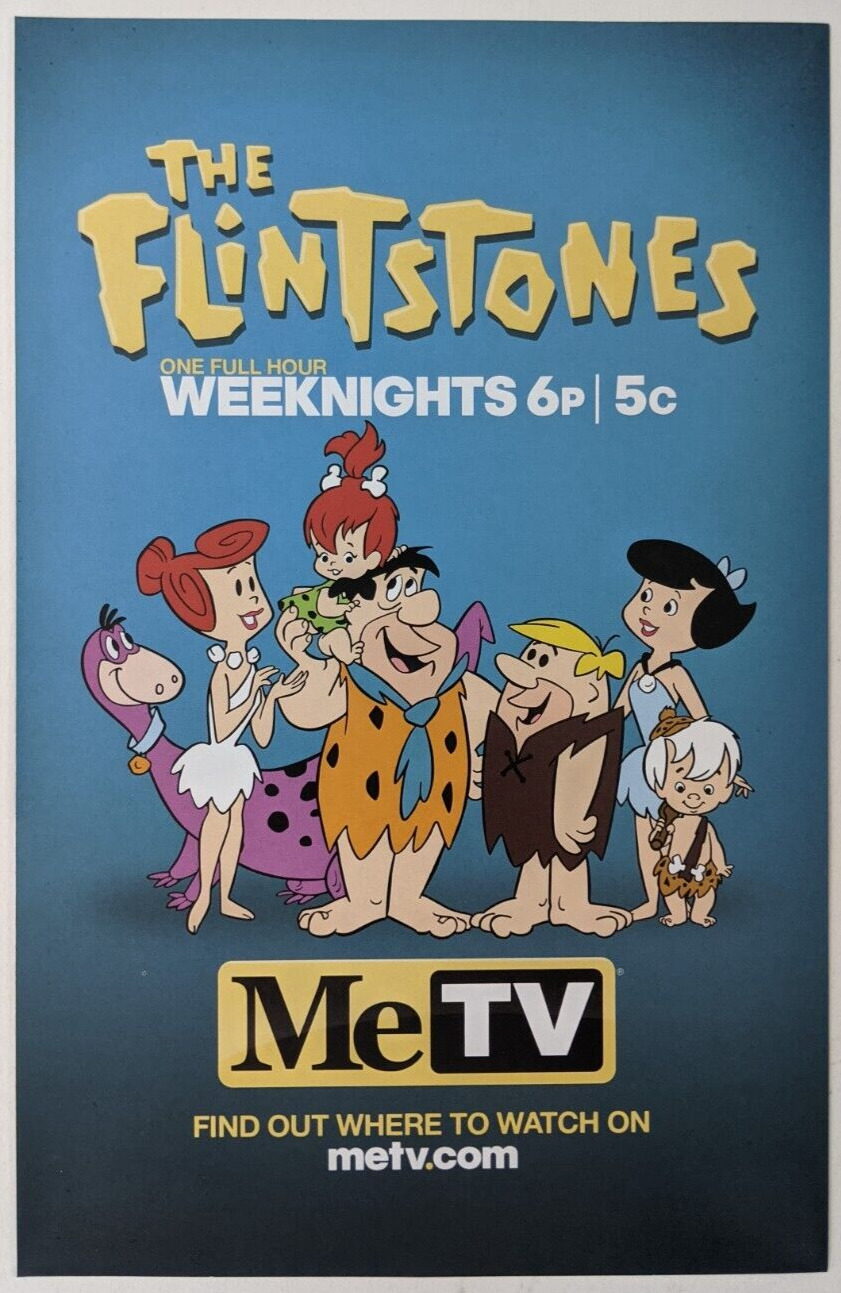 Flintstones MeTV Print Ad TV Show Poster Art PROMO Original Series Cartoon Dino