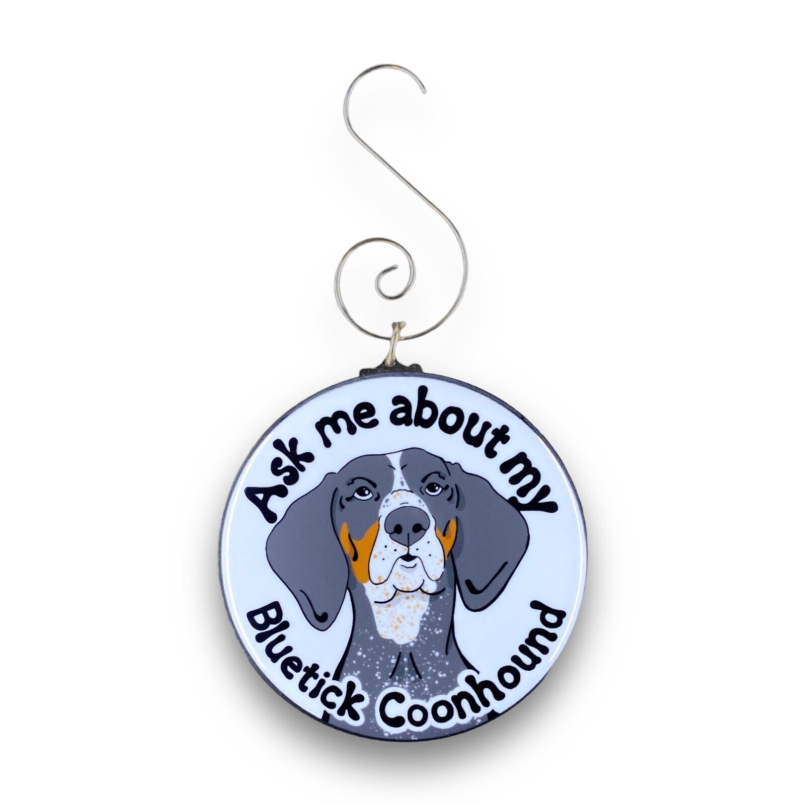 Bluetick Coonhound Mini Ornament Dog Holiday Decor Handmade Gift - 2.25\