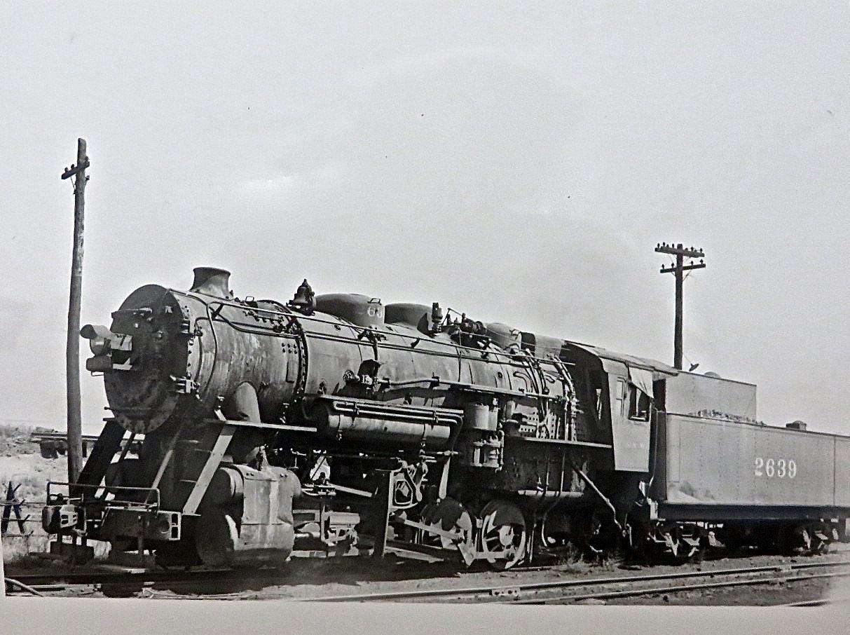 Photo:1940 C&NW #2639 0-8-0 Steam Loco on siding at Proviso Illinois