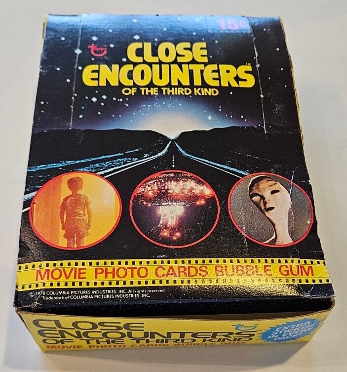 1978 TOPPS CLOSE ENCOUNTERS OF THE THIRD KIND MOVIE WAX BOX. 
