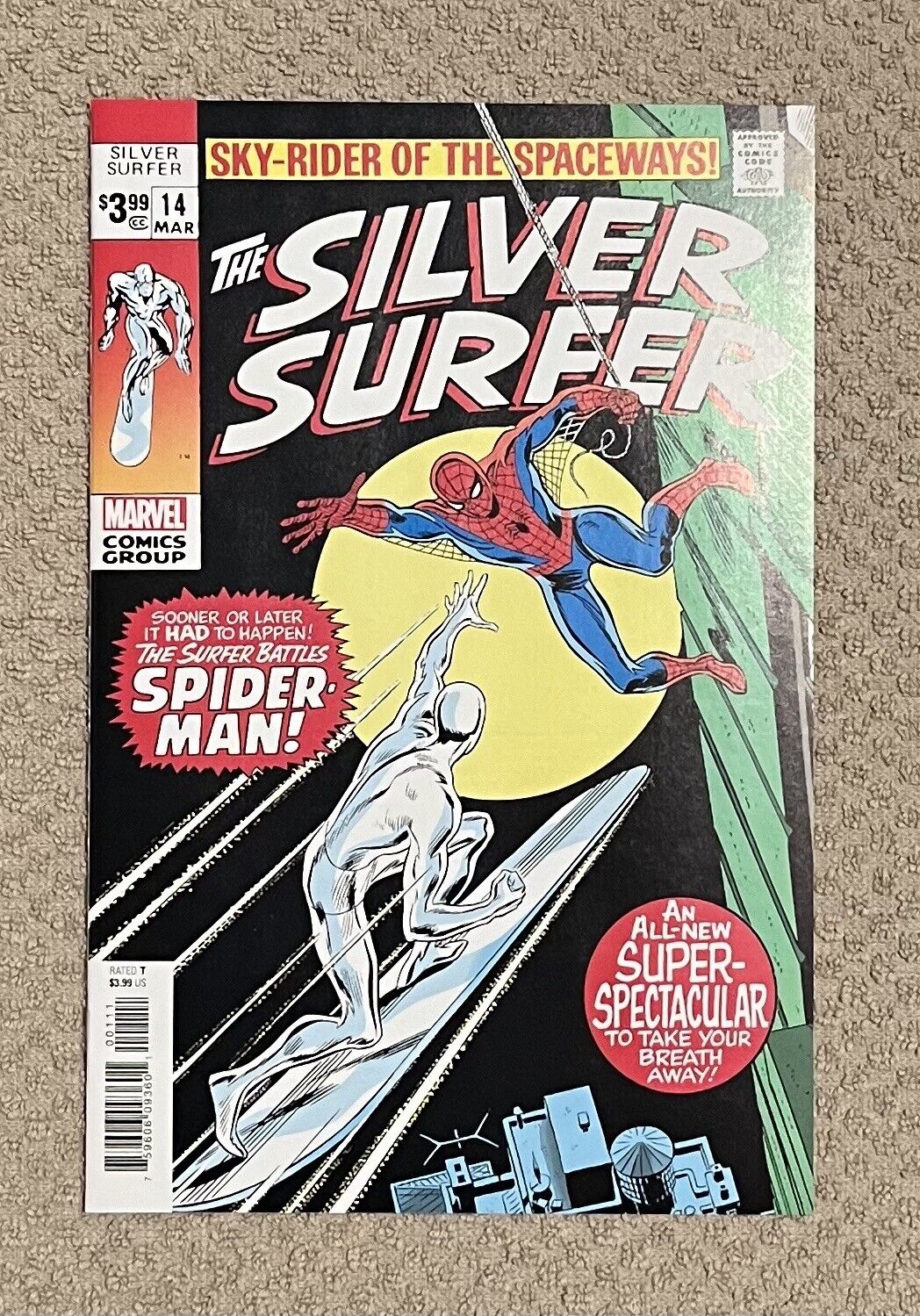 The Silver Surfer #14 Facsimile Edition Marvel Comics 2019 NM+ Spider-Man