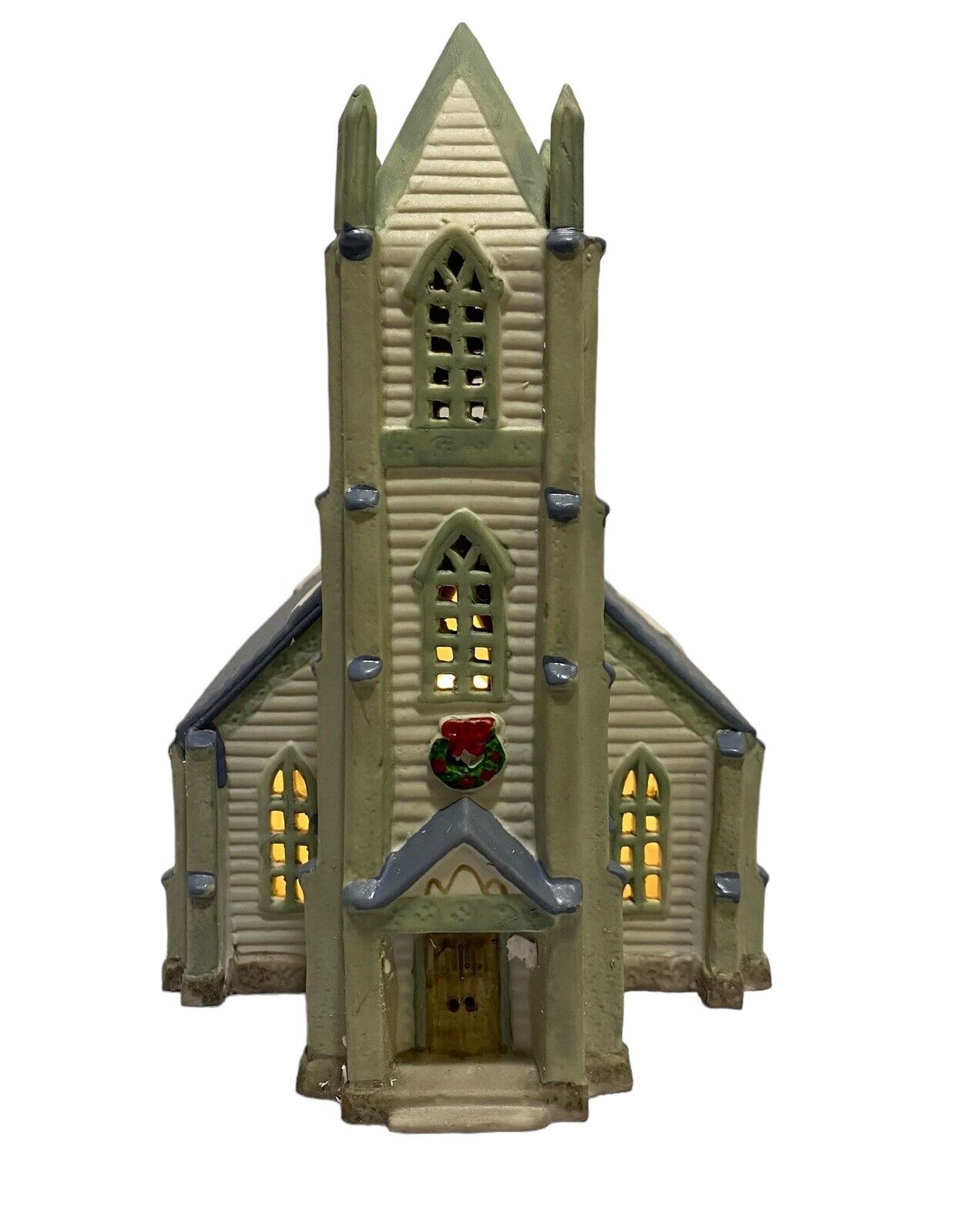 Vintage 1992 Lemax Hearthside Christmas Church Cathedral Lights Up, Works