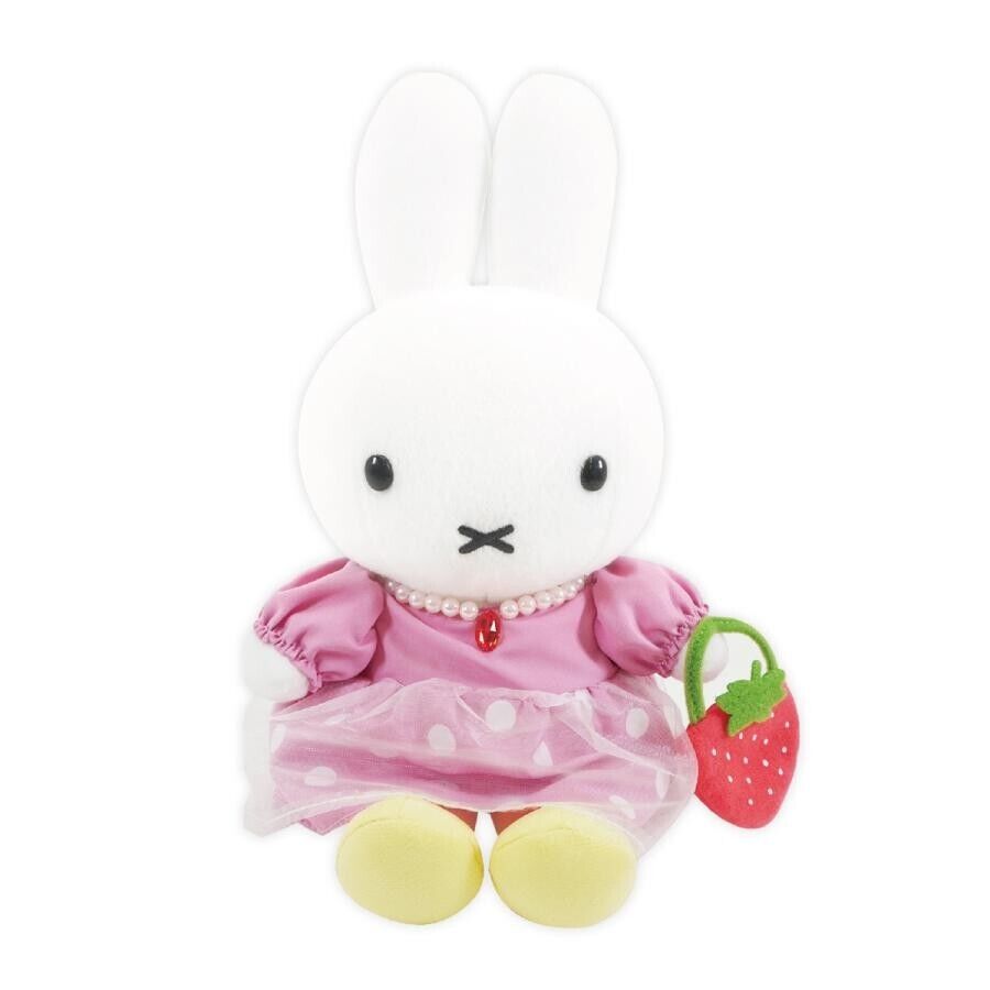 Miffy Style Limited Strawberry Dress and Bag Plush Stuffed Toy 10-in  2024 New