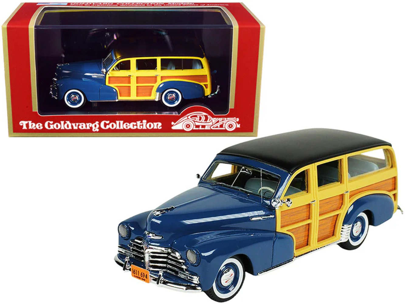 1948 Chevrolet Fleetmaster Woodie Station Wagon Como Blue with Black Top Limited