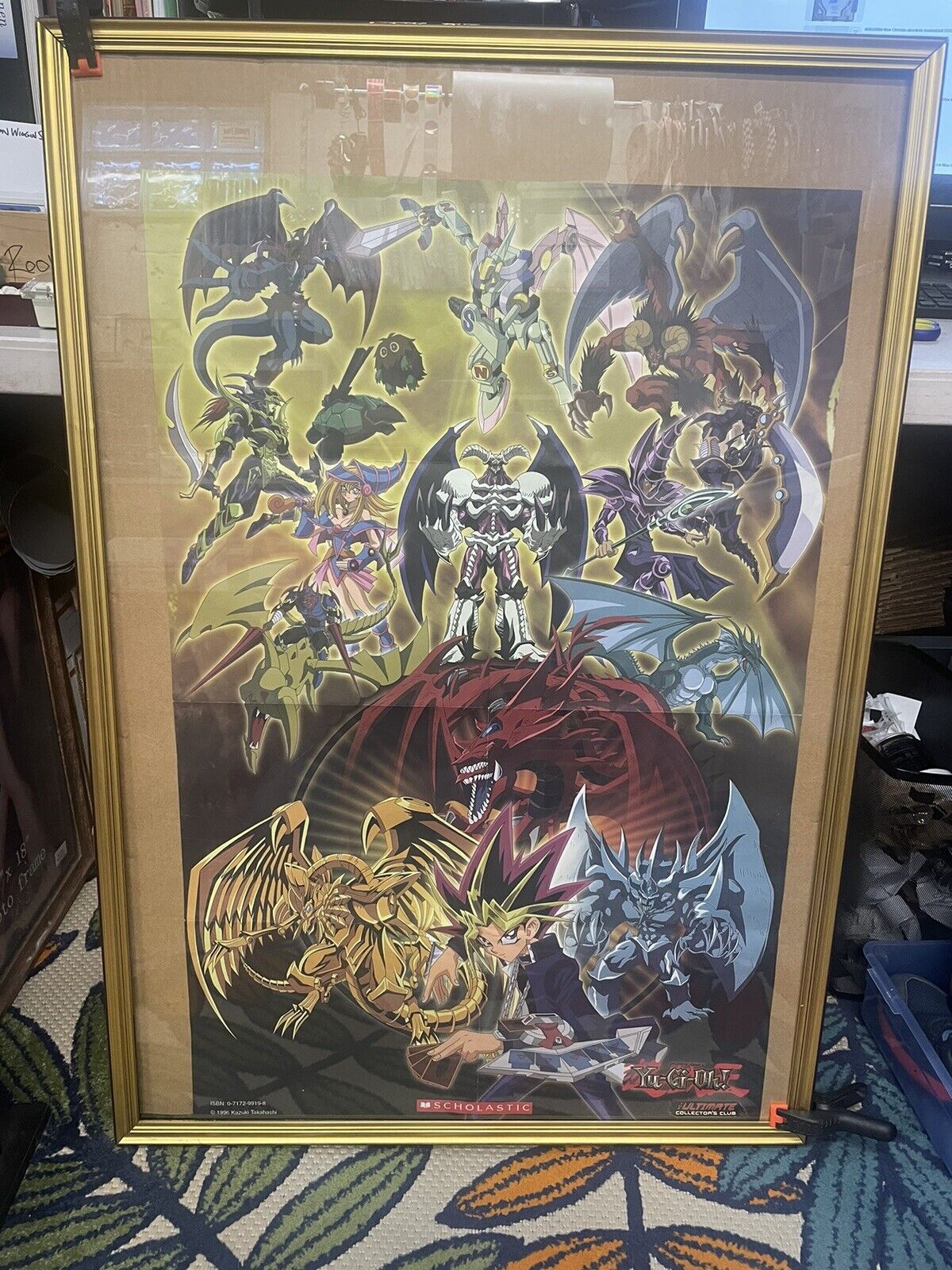 Shonen Jumps Yu-Gi-Oh Fold Out Scholastic 22x34 Poster Rare Vintage 1996