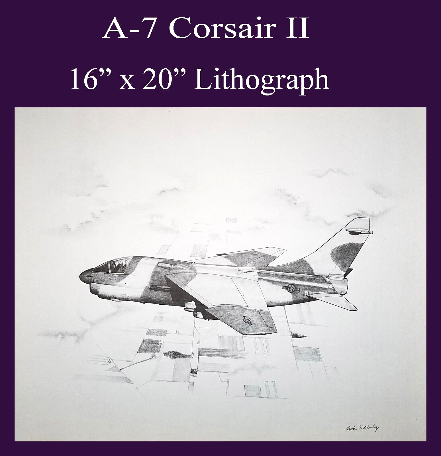 A-7 Corsair II Lithograph Print 16\