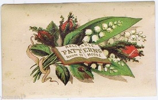Mme Demorest's Reliable Patterns, Victorian Trade Card, 2nd version,1880s