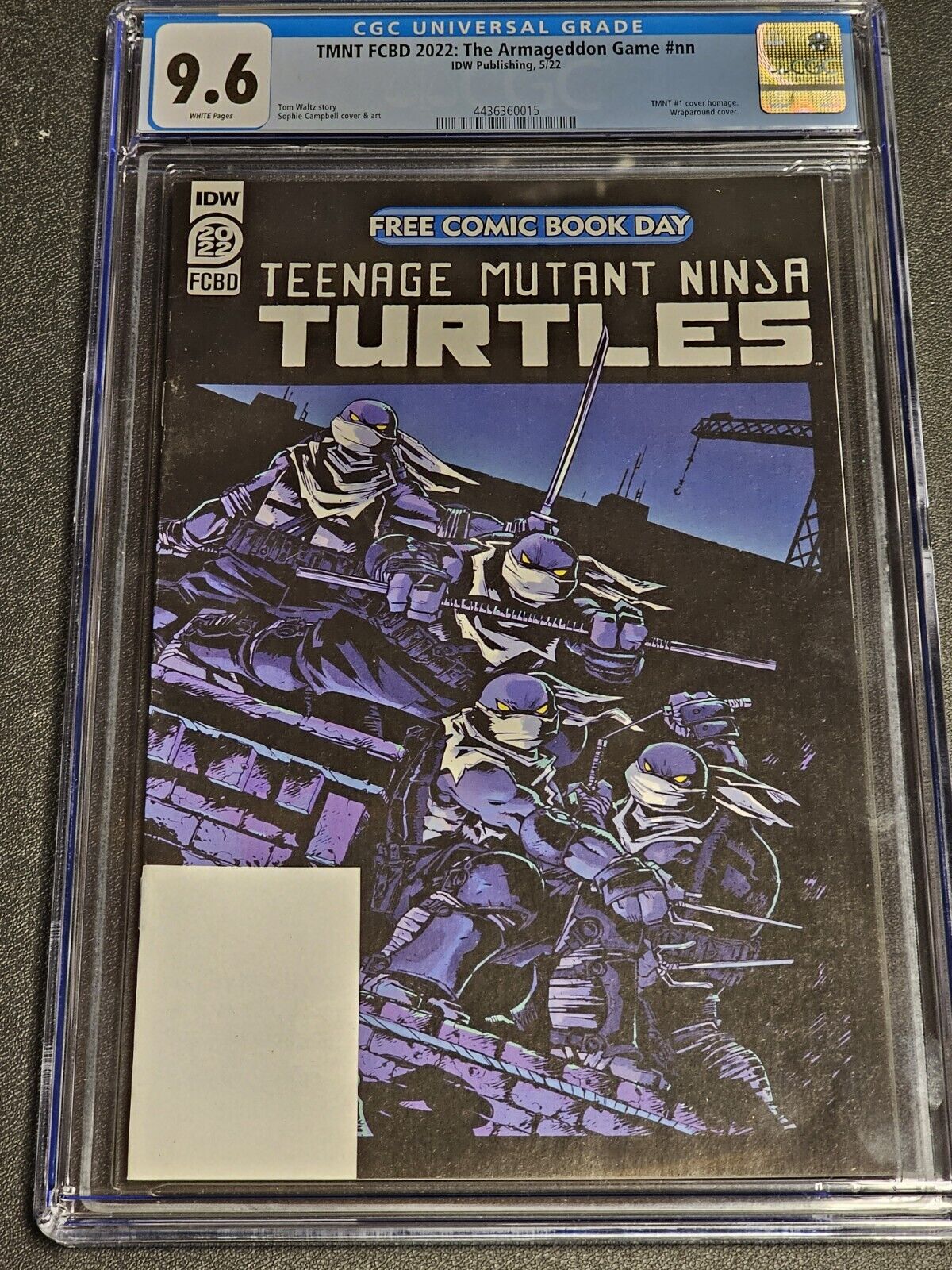 CGC 9.6 Teenage Mutant Ninja Turtles Free Comic Book Day FCBD TMNT 2022 IDW