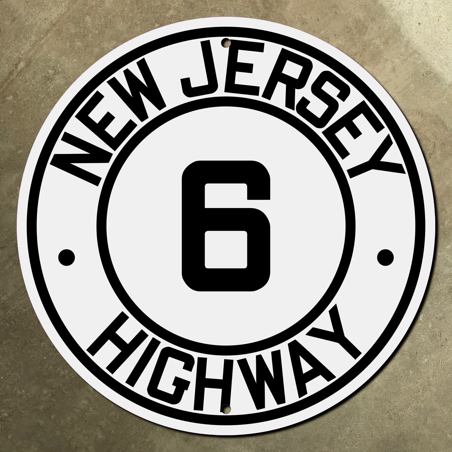 New Jersey state route 6 shield highway marker road sign 1927