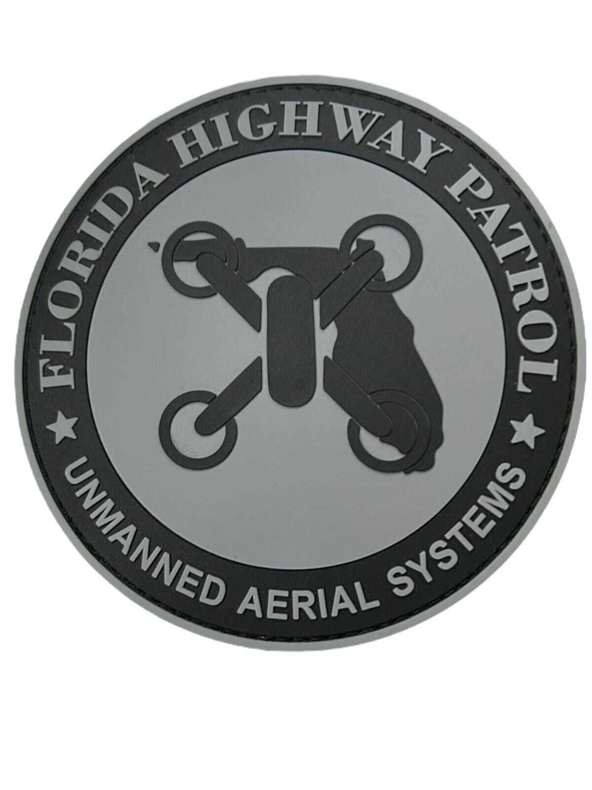 Florida Highway Patrol Unmanned Aerial Systems Drone Pilot Hook & Loop PVC Patch