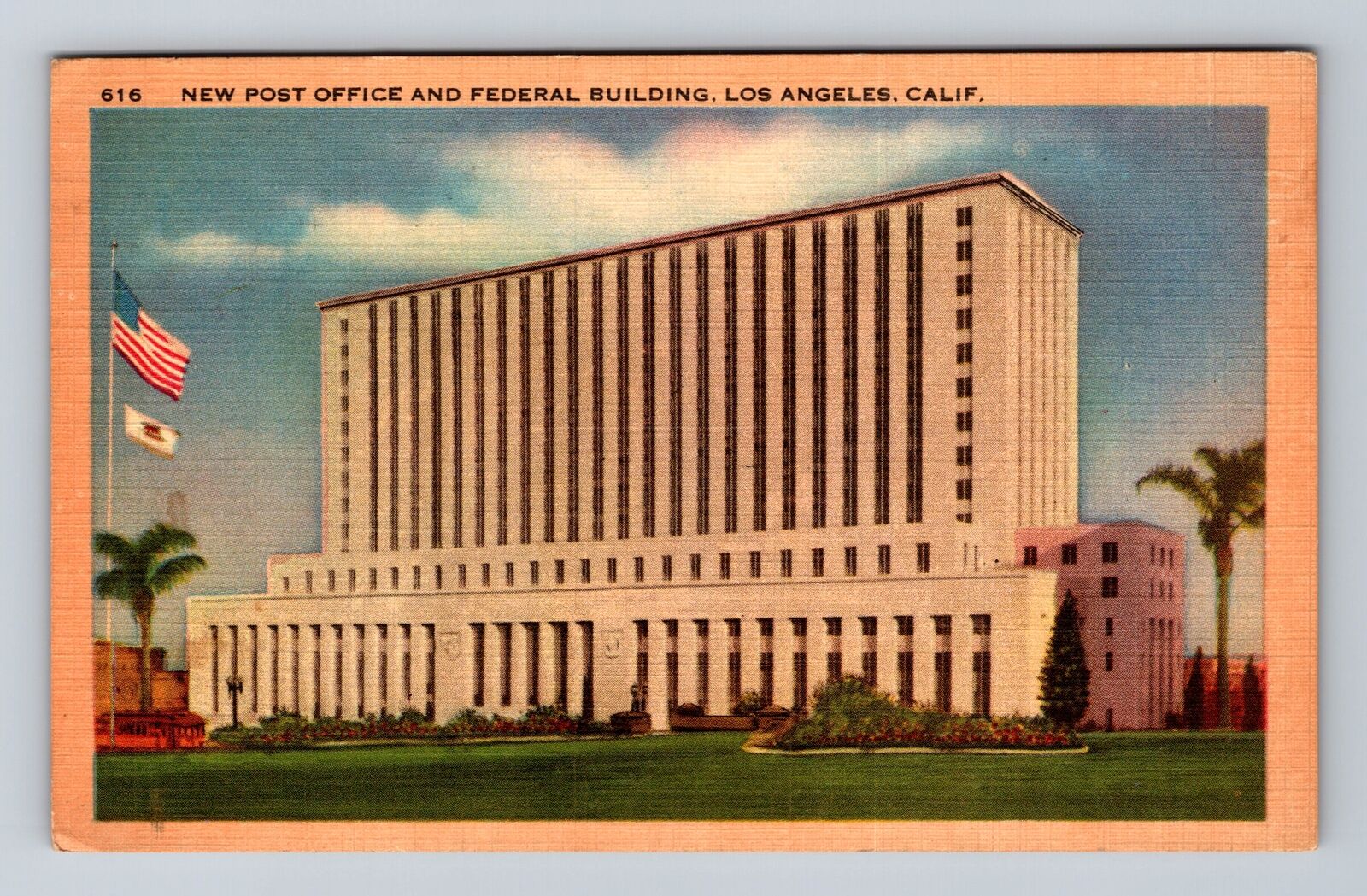 Los Angeles CA-California, Post Office, Federal Building Vintage c1949 Postcard