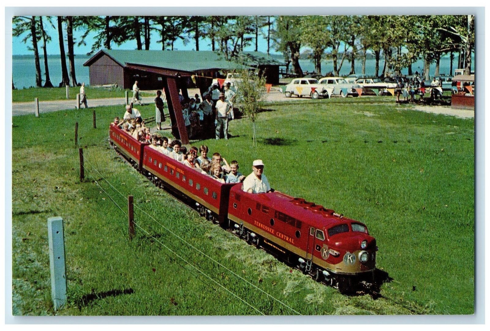c1960s Miniature Train Ride Kiwanis Club Recreation Center Tennessee TE Postcard