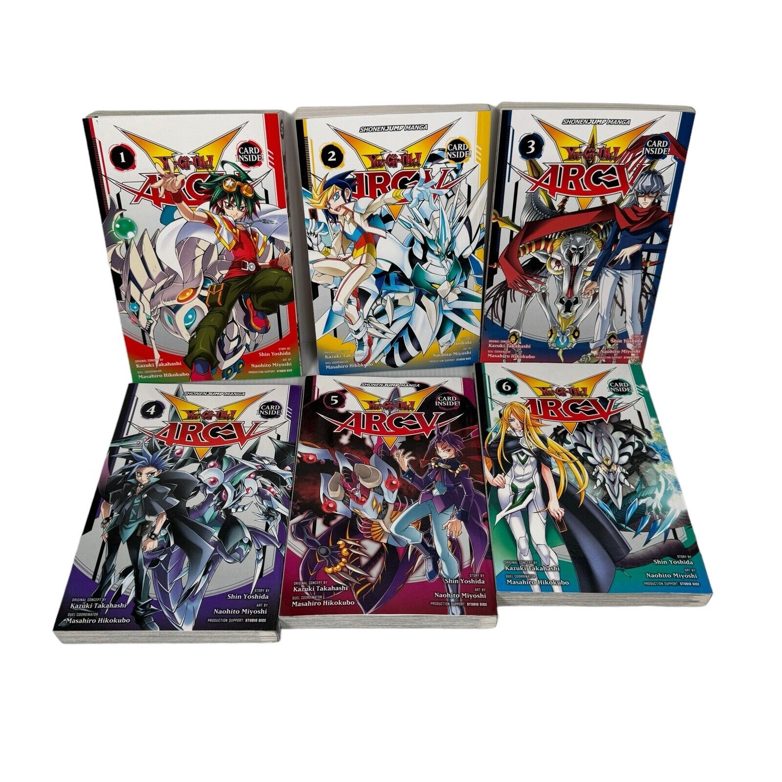 Lot of 6 Yu-Gi-Oh ARC V Manga Vol. 1-6 by Kazuki Takahashi Viz Media