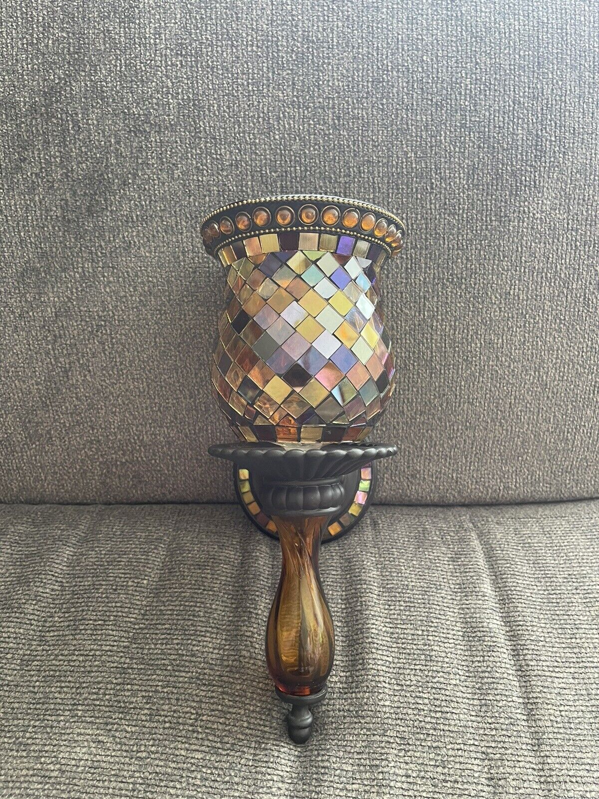 PartyLite GLOBAL FUSION Mosaic Tile Glass Sconce