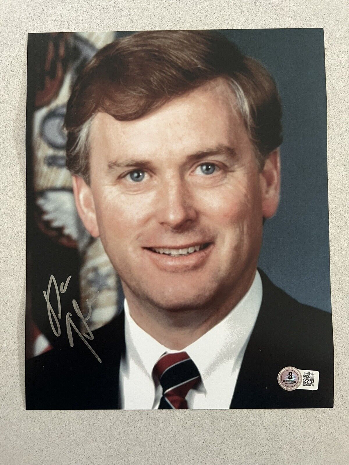 Dan Quayle autographed signed 8x10 photo Beckett BAS COA Vice President USA Bush