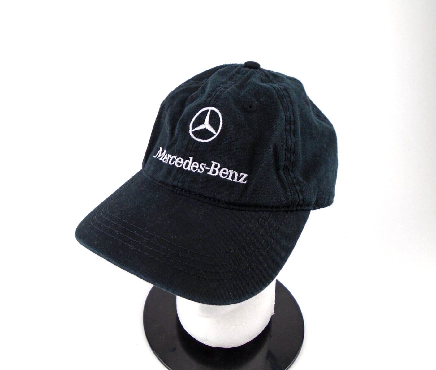 Mercedes Benz Hat Made By Cap America Strapback Black White Emblem