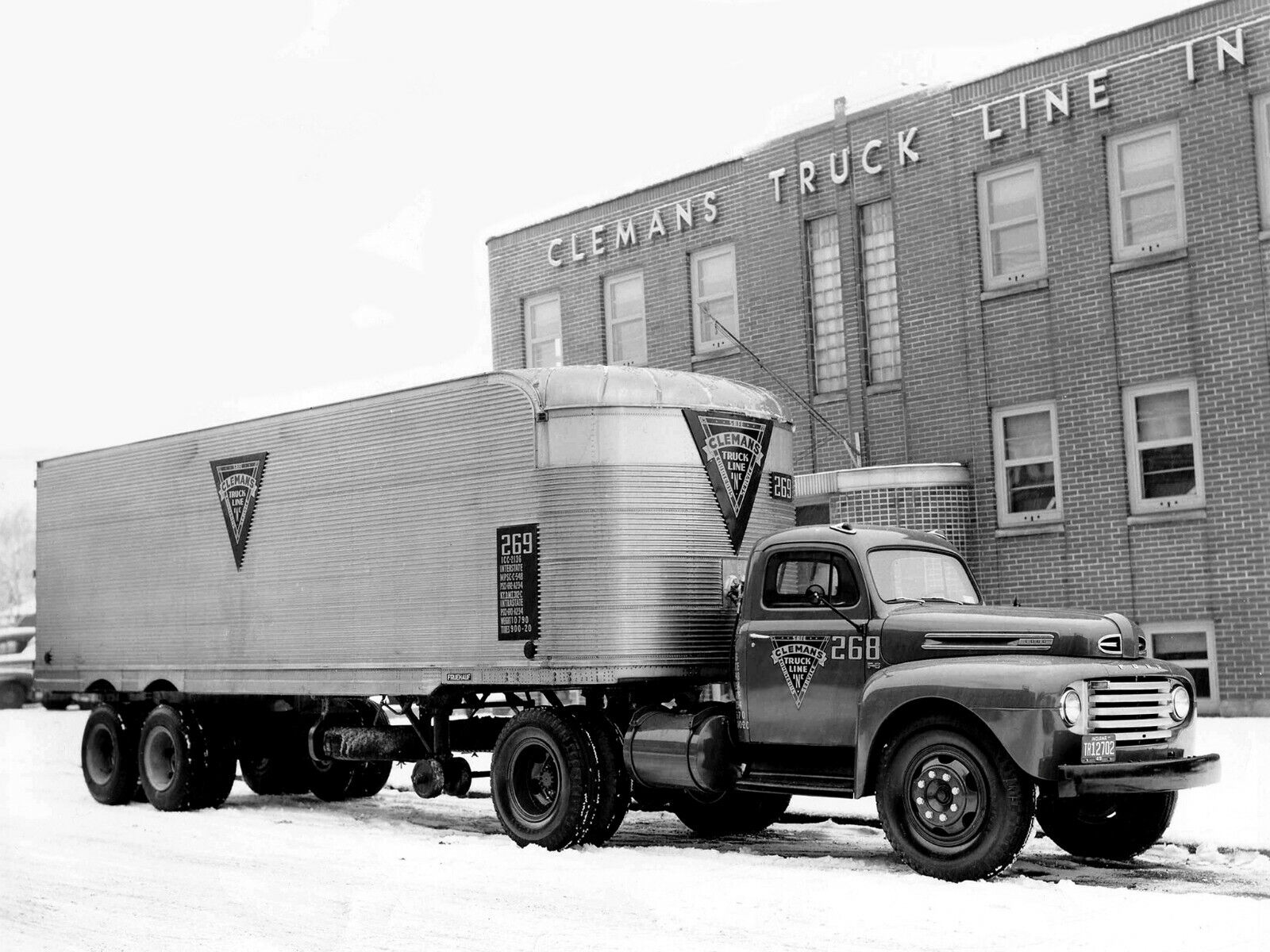 Ford F-8 1948 Clemans Truck Line Inc 8 x 10 photograph