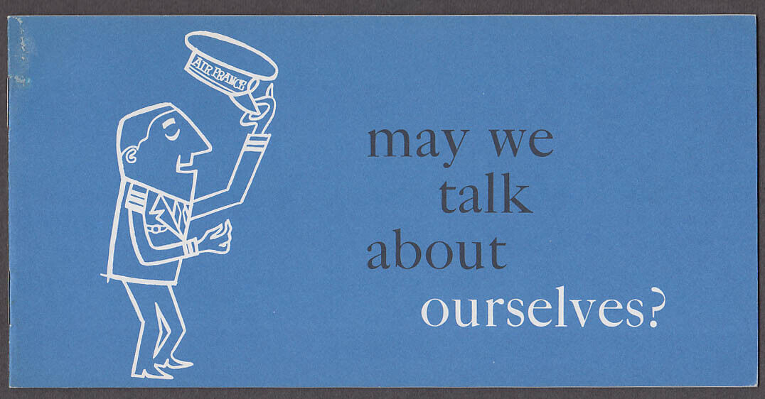 Air France May We Talk About Ourselves? Airline booklet 1963