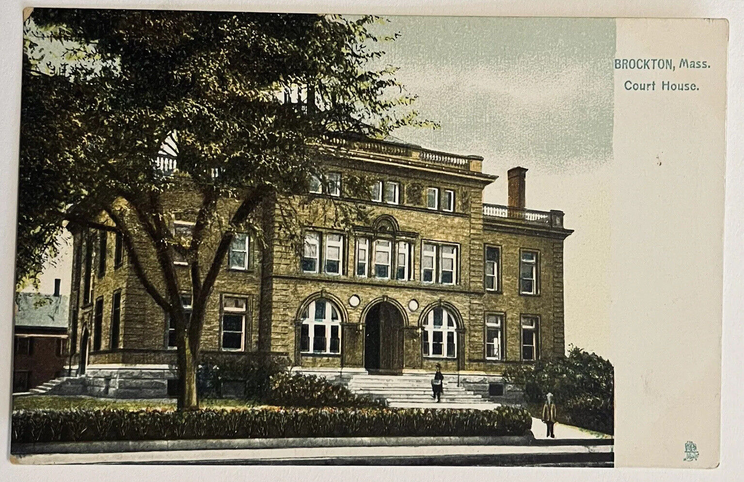 Brockton MA Court House Vintage Tuck RaphoType Massachusetts Postcard c1910