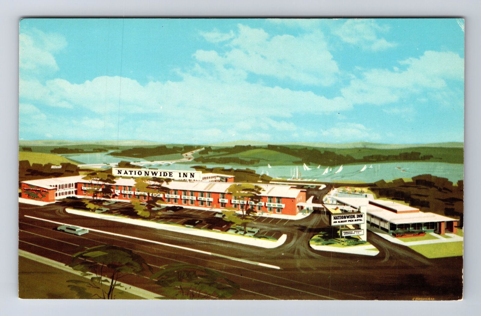 Harrisburg PA-Pennsylvania, Nationwide Inn, Advertisement, Vintage Postcard