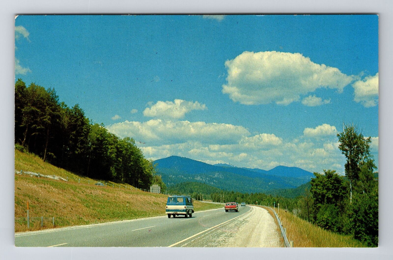 Adirondacks NY-New York, Adirondack Northway Route 87 Vintage Souvenir Postcard