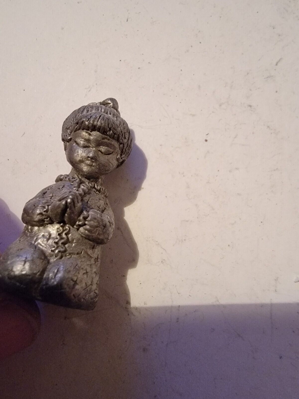 Vintage Fine Pewter Miniature Figure Figurine Collectible Child Kid 1984 1980s