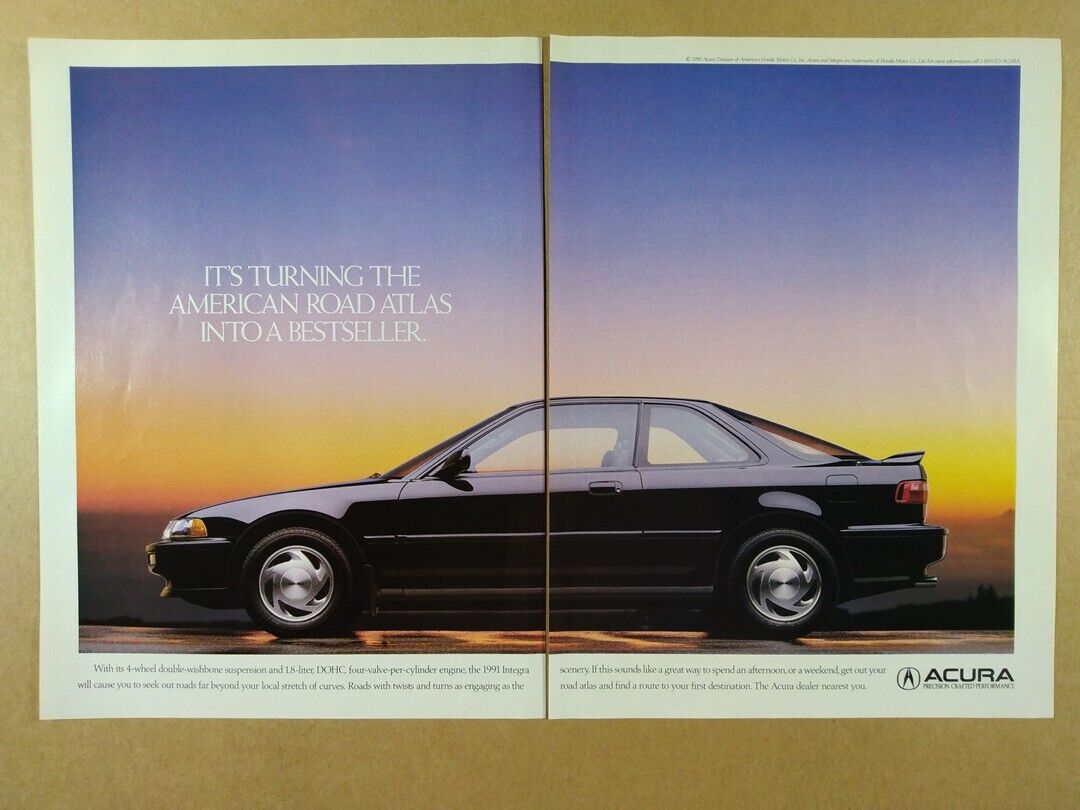 1991 Acura Integra Hatchback vintage print Ad