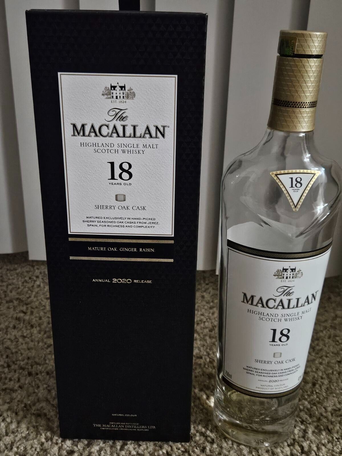 Macallan   18 Empty Bottle 750ml  Box 2020
