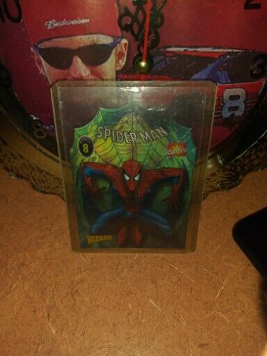 1996 Fleer Skybox Marvel Comics Wizard Spider-Man Chromium Die-Cut Promo Card #8
