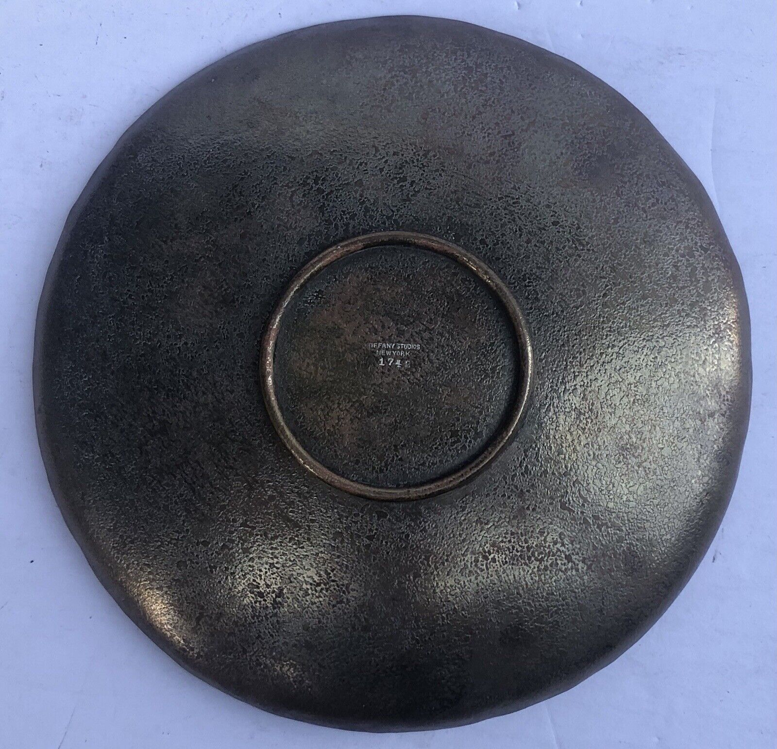 Tiffany Studios New York Dore Or Gilt Bronze Plate, Model 1742 8 In. (20.3 Cm.)