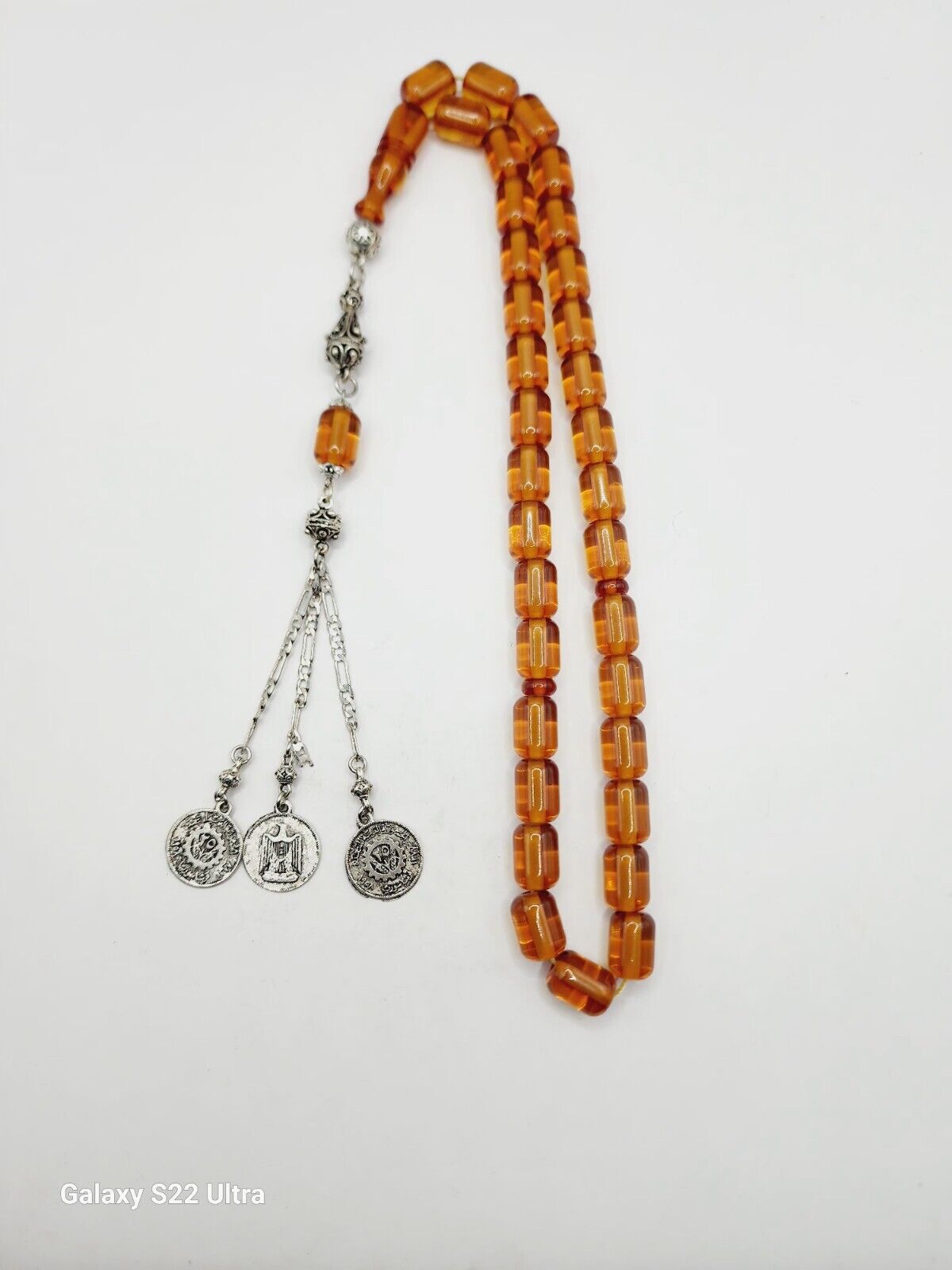 Rosary Faturan Vintage Islamic German Prayer Miscky Amber Bakelite 33 Beads 